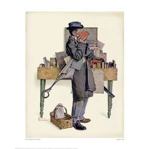  Bookworm Giclee Poster Print by Norman Rockwell, 22x26 