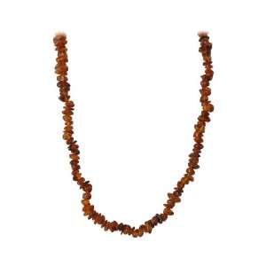    4mm Wide Amber Chips Strands 34 inch Long Necklace Jewelry