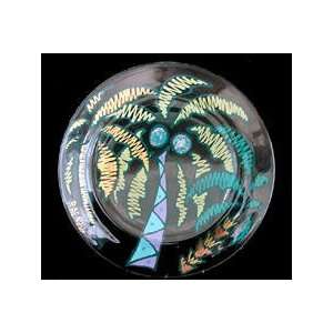  Party Palms Design   Hand Painted   Dinner/Display Plate 