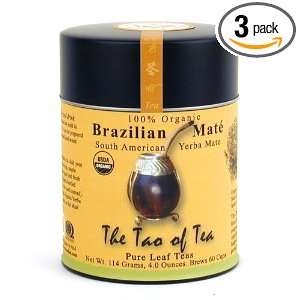 The Tao Of Tea Green Brazilian Mate, 100% Organic, 4 Ounce Tin (Pack 