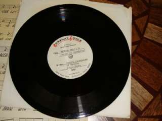 JOHNNY CUNNINGHAM In Tennessee ACETATE RECORD Country  