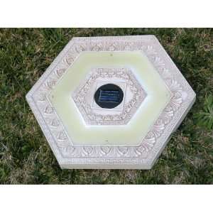  Solar Stepping Stone   Set of 3 White Hexagon