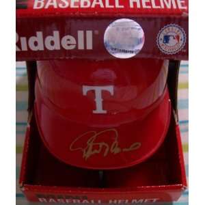  Rafael Palmeiro autographed Texas Rangers mini helmet 