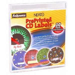   Preprintedcd LAB10PK Full Color CD Labels Fellowes