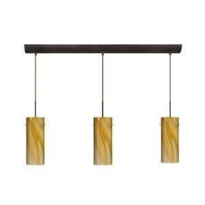  Besa Lighting 3JV 4123HN X3 BR Honey Stilo 10 Three Light 