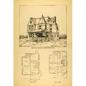   House C. Stilson New Haven   Original Halftone Print