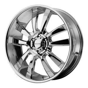 KMC KM673 SKITCH CHROME 22X9 FREE LUGS & STEMS  