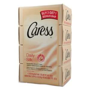  Caress Bar Soap   Daily Silk, 4 ct