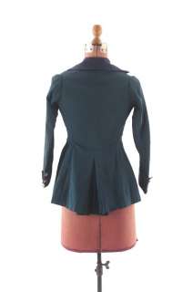 VINTAGE 1900s Edwardian Antique Wool PEPLUM Steampunk Dress Jacket XS 