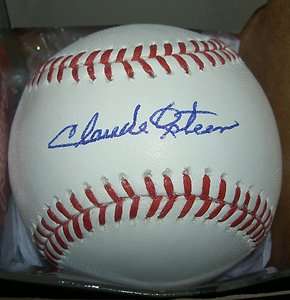 CLAUDE OSTEEN AUTOGRAPHED SIGNED MLB BASEBALL DODGERS  