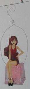 Hiccup Sassy Sangria Cocktail Girl Red LED Ornament  