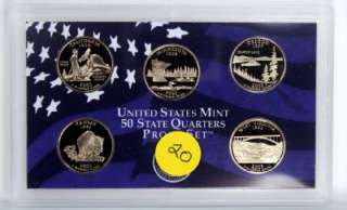 2005 S PROOF CLAD STATE QUARTERS US MINT SET COINS NEW  