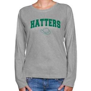 Stetson Hatters Ladies Ash Logo Arch Long Sleeve Classic Fit T shirt