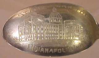  the State Capitol of Indiana, Indianapolis. The bowl reads State 
