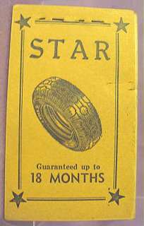 1910 20 Vintage Star TIRE Hicks Star Batteries Pocket NOTE PAD Tyler 