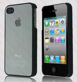 NEW Aluminium Hard Case for iPhone 4S Black Back Cover and Screen 