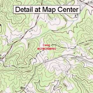  USGS Topographic Quadrangle Map   Casar, North Carolina 