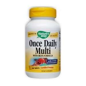 Natures Way Once Daily Multi with Iron Formula 100 Tabs 