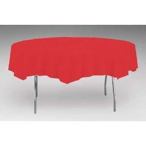 Classic Red 82 Plastic Table Cover 