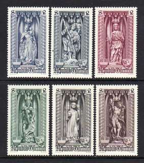 Austria 830 35 MNH 1969 Statues in St. Stephens Cathedral Vienna Full 