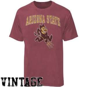  NCAA Arizona State Sun Devils Maroon Big Arch n Logo T 