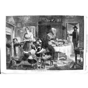  1862 SHROVETIDE TOSSING PANCAKE SHROVE TUESDAY FAMILY 