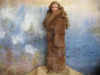 Pastel Mink Fur Coat for Tonners 16 Fashion dolls Gene & Sybarites 