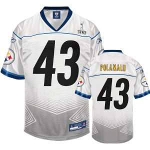 Troy Polamalu Jersey Reebok White Replica #43 Pittsburgh Steelers 