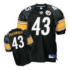  Pittsburgh Steelers Troy Polamalu Authentic Black Jersey 