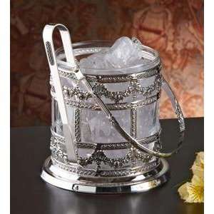  SILVERPLATED ICE BUCKET WITH TONG   ice bucket Kitchen 