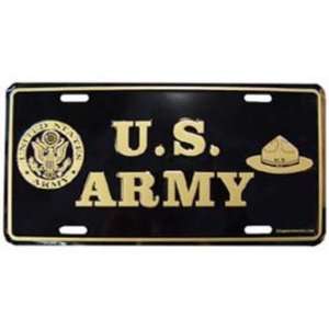  U.S. Army Logo License Plate Black Automotive