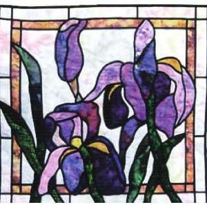  6141 PT Stained Glass Iris Quilt Pattern by Bayou Patch 
