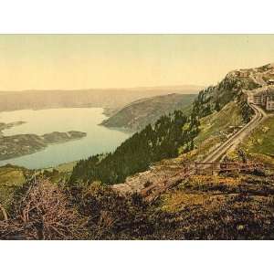 Vintage Travel Poster   Staffel and Zug Lake Rigi Switzerland 24 X 18 