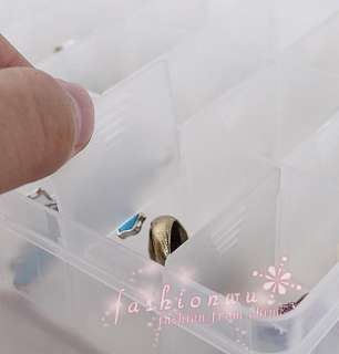 Plastic Clear Display Jewellery Box Case 8x5.25x1.51  