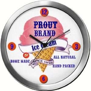  PROUT 14 Inch Ice Cream Metal Clock Quartz Movement 