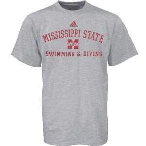 adidas Mississippi State Bulldogs Ash Swimming & Diving Practice T 
