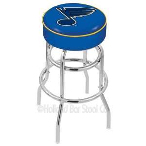 St. Louis Blues Logo Chrome Double Ring Swivel Bar Stool Base with 4 