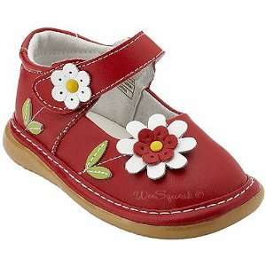   Wee Squeak Baby Toddler Girl Red Maryjane White Daisy Shoes 3 12 Baby