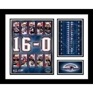  2007 New England Patriots NFL Framed Perfect Undefeated 16 