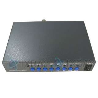 CH Video Quad Processor Splitter with VGA Video Output for Security 