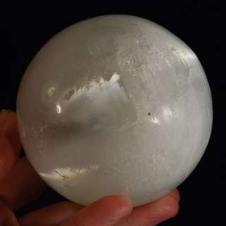 82mm WHITE SELENITE SPHERE Satin Spar Crystal Ball Reiki Healing 