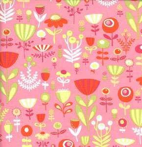 Free Spirit Park Slope Poppy Dot Floral Pink Fabric yd  