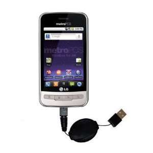  Retractable USB Cable for the LG MS690 with Power Hot Sync 