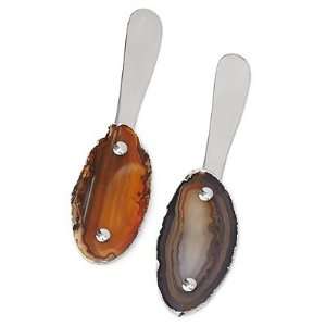  Agate Cheese Spreaders  Set of 2
