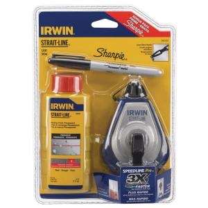 Irwin 2031327 Speedline Pro Chalkline/Reel With 4 oz Chalk Powder & a 