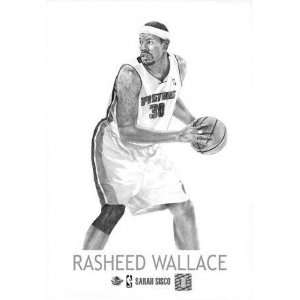  Rasheed Wallace Detroit Pistons 5x7 Unframed Print Sports 