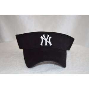   Yankees Black Visor Hat   MLB Baseball Golf Cap