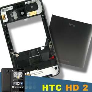  HTC HD2 T8585 OEM Housing Black Middle Chassis Faceplate+Camera 