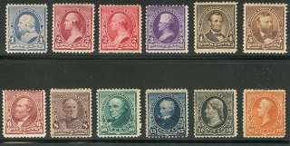   specks – the rest are sound, F/VF, quite scarce set, Scott $2,048.00