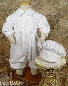 Boys Long Sleeve Christening Special Occasion Set wHat  